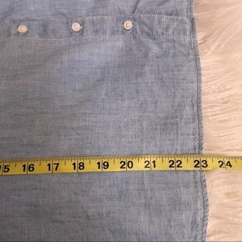 Levi’s Chambray Denim Blue Button Down Top Size L… - image 6